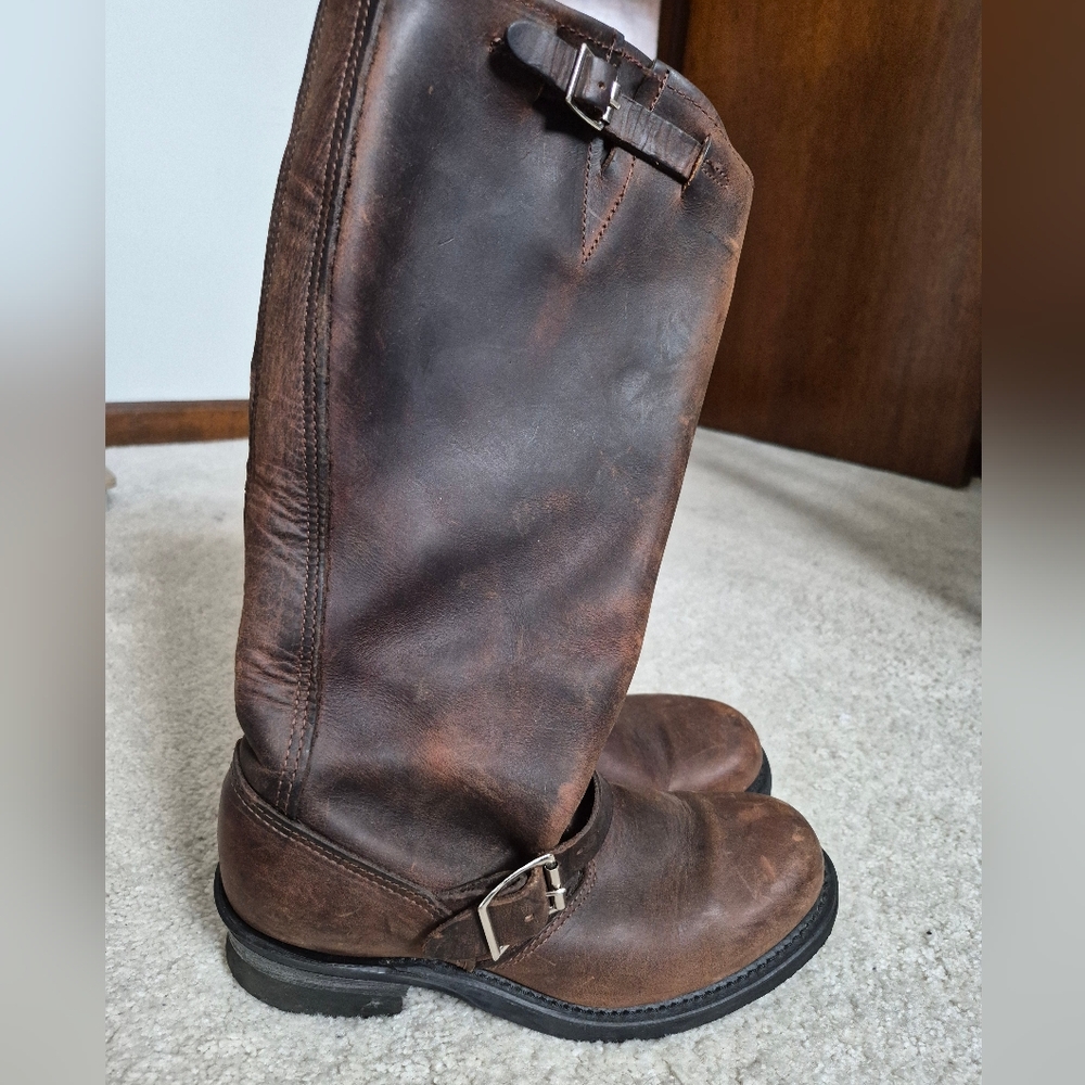 Frye Dark Brown Leather Women's Boots - Picture 2 of 12